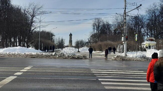 Сквер Ивана Сусанина в Костроме, где была установлена конструкция в виде буквы Z