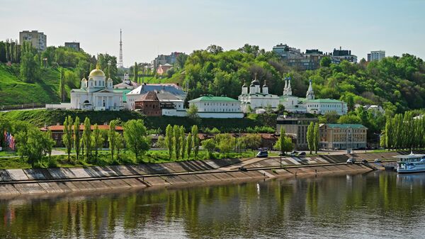Благовещенский монастырь в Нижнем Новгороде, основанный в XIII веке на берегу Оки