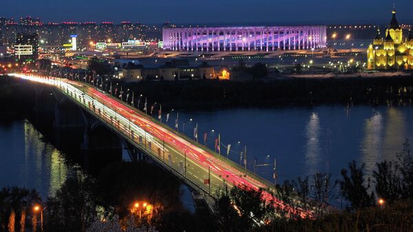 Вид на Канавинский мост в Нижнем Новгороде