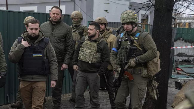 Президент Украины Владимир Зеленский в Буче