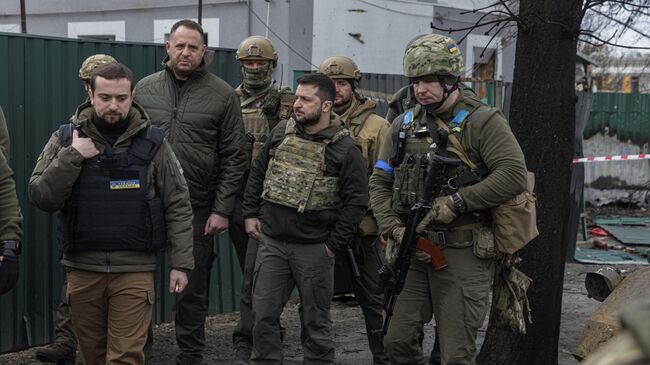 Президент Украины Владимир Зеленский в Буче