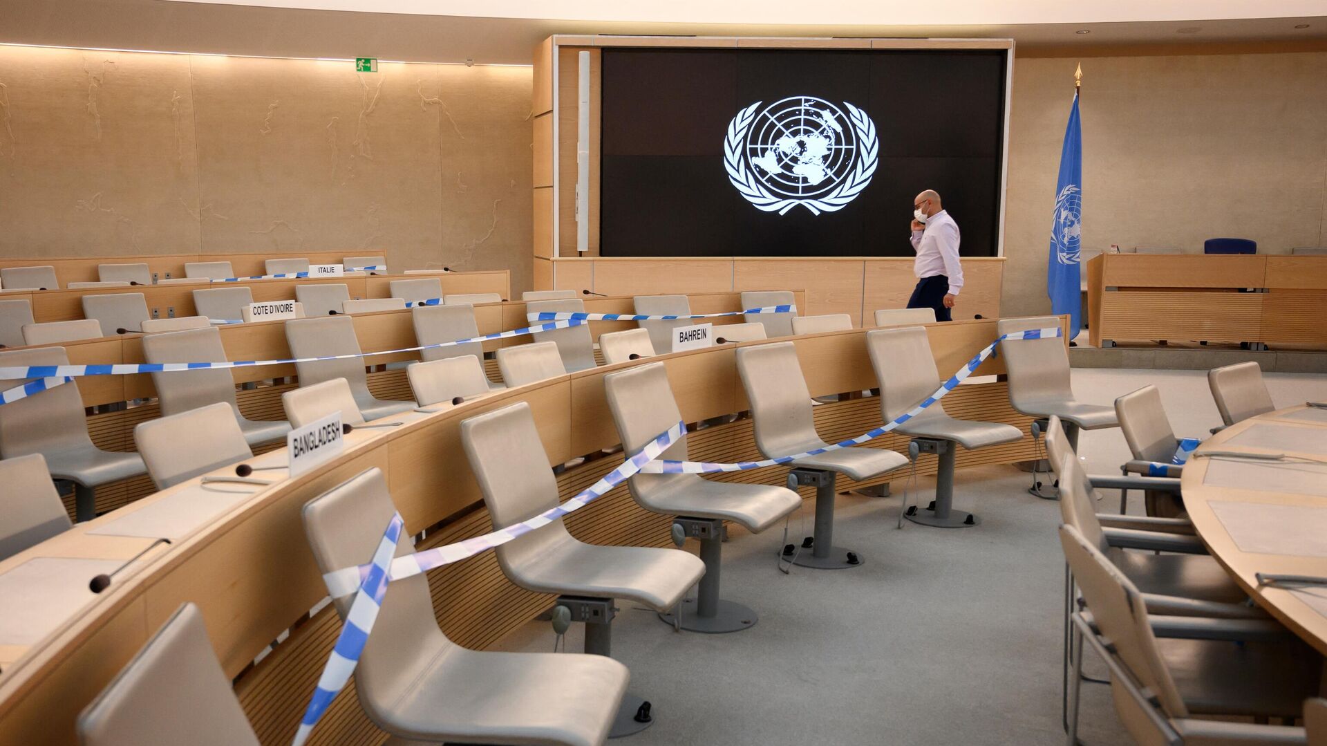 Зал заседаний Совета по правам человека при ООН в Женеве - РИА Новости, 1920, 07.04.2022