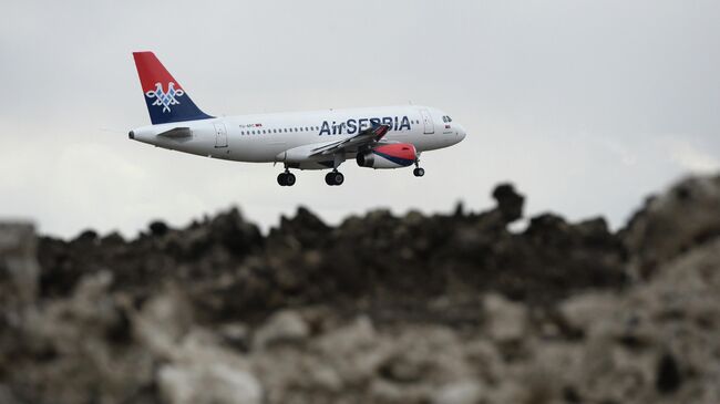 Самолет Airbus A319 авиакомпании Air Serbia 