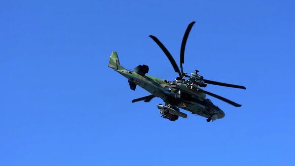 Уничтожение колонны боевой техники ВСУ вертолетами Ка-52. Видео Минобороны России