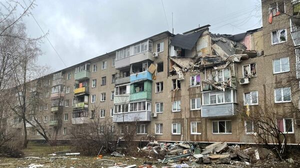 Жилой дом в Подмосковном Ступино, где произошел взрыв бытового газа