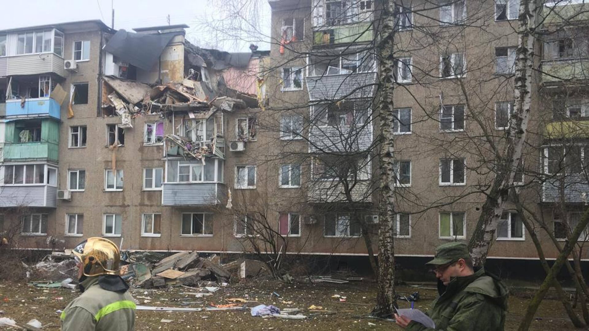 Дом в Ступино, в котором произошел взрыв бытового газа - РИА Новости, 1920, 11.04.2022