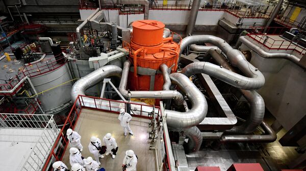 Реакторный зал четвертого энергоблока Белоярской атомной электростанции имени И. В. Курчатова в Свердловской области