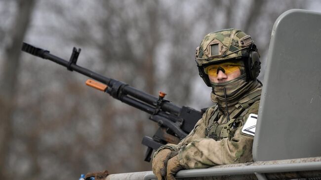 Российский военнослужащий в зоне проведения спецоперации