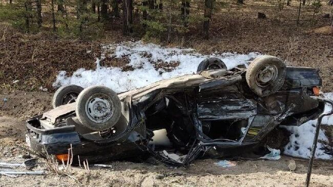 Столкновение двух автомобилей на автодороге в Курганской области