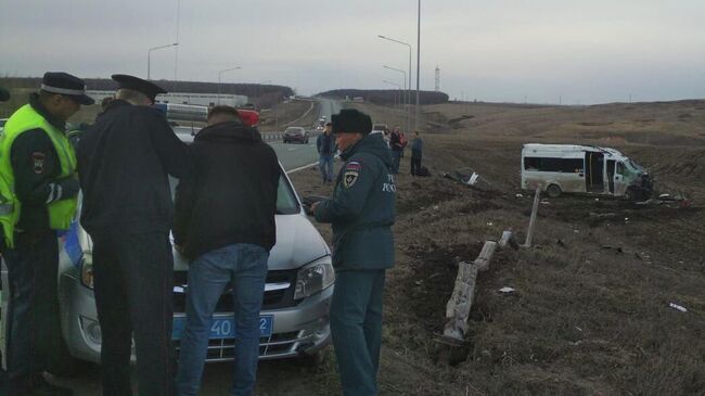 На месте ДТП с микроавтобусом в Башкирии