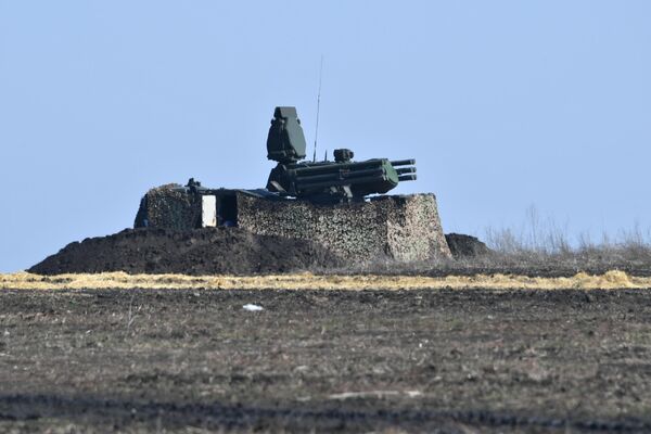 Зенитный ракетно-пушечный комплекс (ЗРПК) Панцирь-С1 в зоне проведения специальной военной операции