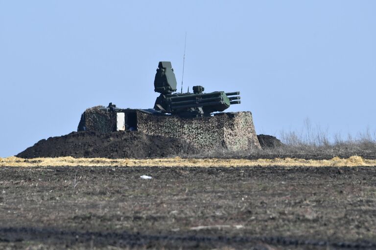 Зенитный ракетно-пушечный комплекс (ЗРПК) Панцирь-С1 в зоне проведения специальной военной операции