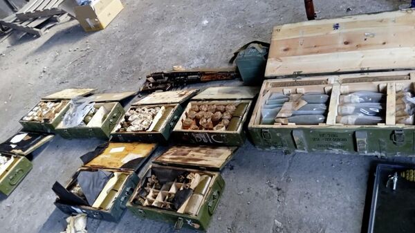 Схрон с оружием и боеприпасами на военном заводе Паллада в Херсоне