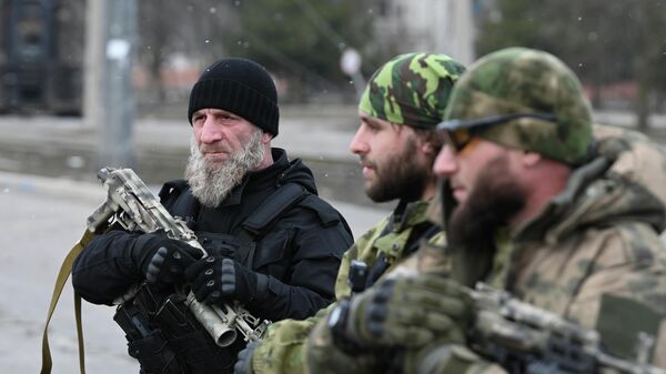 Добровольцы из Чеченской Республики в Донбассе