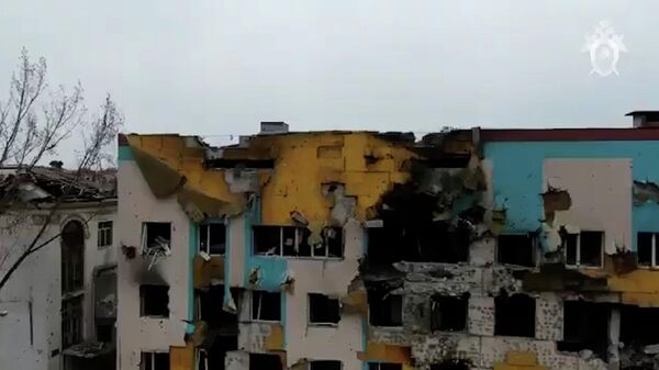 Кадры разрушенной городской больницы в Мариуполе