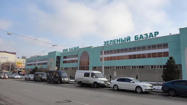 Новый торговый павильон Зелёного базара в Алма-Ате