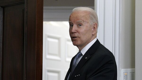 Президент США Джо Байден после выступления с заявлением по ситуации вокруг Украины в Белом доме