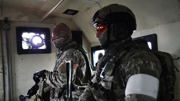 Бойцы Центра специального назначения ФСБ у границы с Украиной