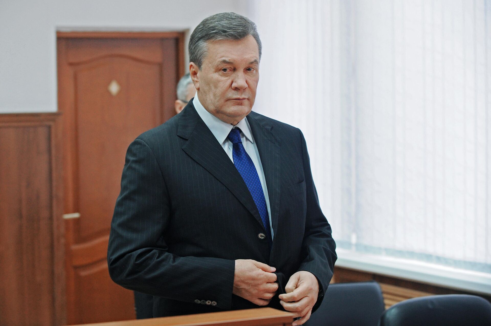 Допрос В. Януковича в режиме видеоконференции в качестве свидетеля по делу о беспорядках в Киеве в феврале 2014 года - РИА Новости, 1920, 22.04.2022