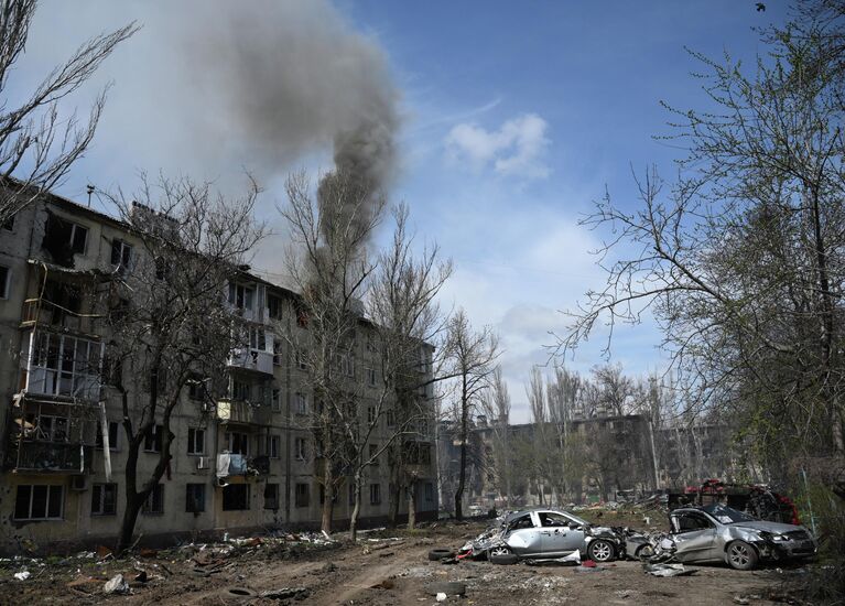 Пожар в квартире жилого дома в Левобережном районе Мариуполя