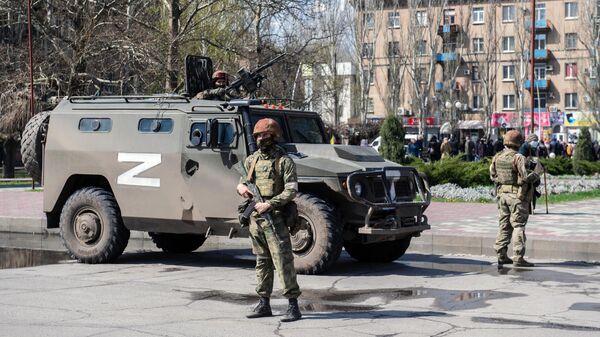 Военнослужащие РФ на улицах Мелитополя