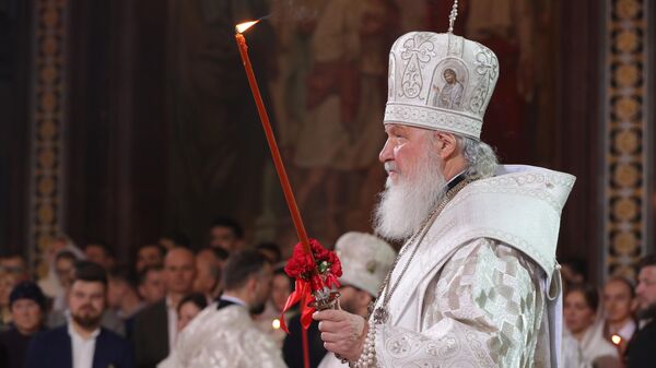 Патриарх Кирилл возглавил Крестный ход в московском храме Христа Спасителя
