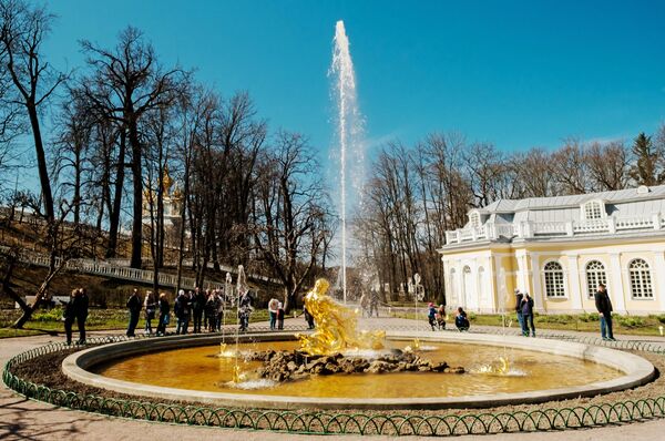 Один фонтанов в Нижнем парке Государственного музея-заповедника Петергоф