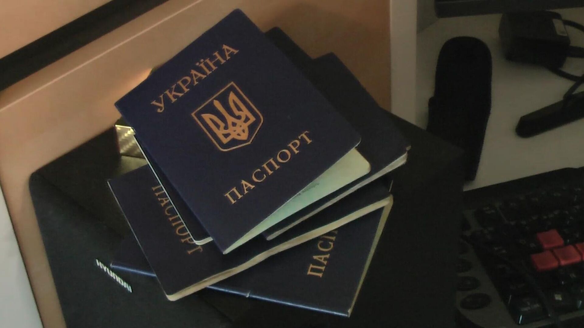 Украинские паспорта, найденные у задержанных членов неонацистской террористической организации  - РИА Новости, 1920, 09.06.2022