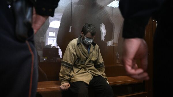 Владимир Степанов, обвиняемый по делу о покушении на телеведущего Владимира Соловьева, в Басманном суде Москвы