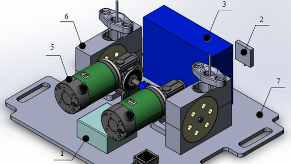 Визуализация компоновки системы автоматического управления парашютной грузовой платформой
