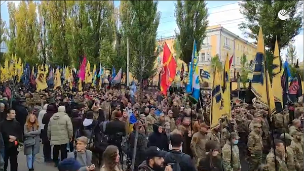 Марш украинских неонацистов в честь годовщины создания УПА*