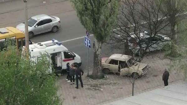 Последствия обстрела в Кировском районе Донецка