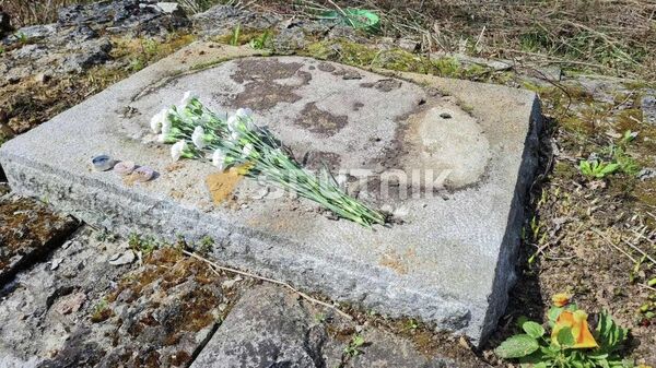 Демонтированный памятный мемориал в честь освободителей Риги в Адажи