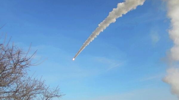Нанесение удара ракетами Оникс по инфраструктуре украинской армии. Кадр видео