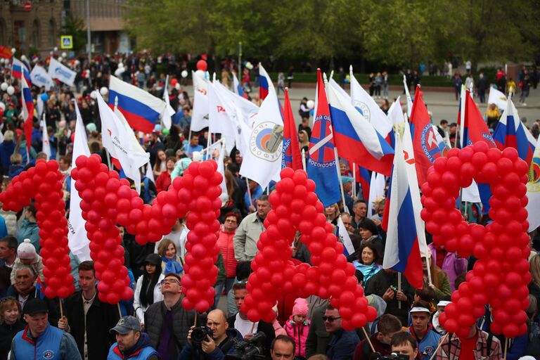 Первомайская демонстрация в Волгограде