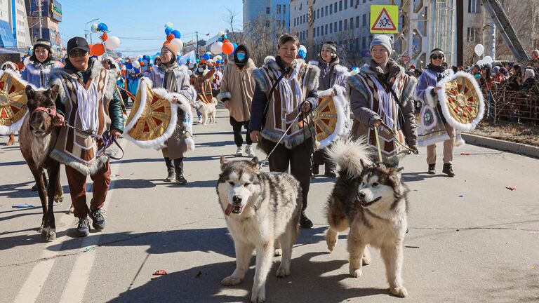 Первомайская демонстрация в Якутске