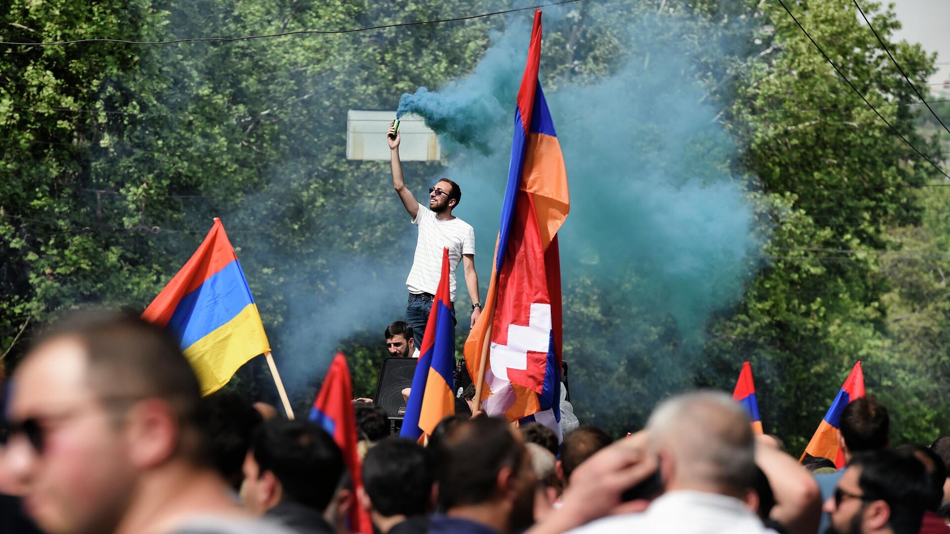 Участники объединенного митинга оппозиции в Ереване - РИА Новости, 1920, 08.05.2022