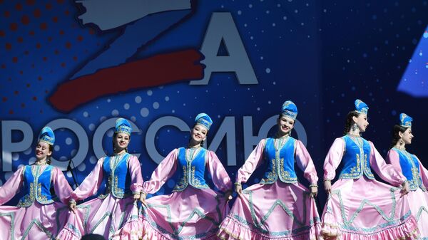 Патриотический концерт в парке Победы в Казани в рамках марафона Za Россию в День весны и труда