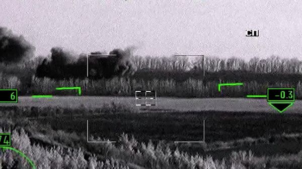 Удар Су-24М по противнику. Видео Минобороны РФ