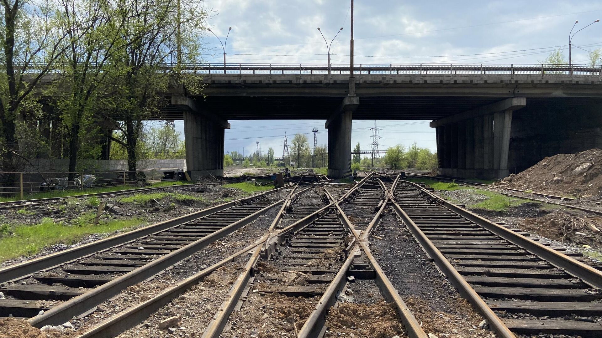 Железнодорожные пути  - РИА Новости, 1920, 04.05.2024