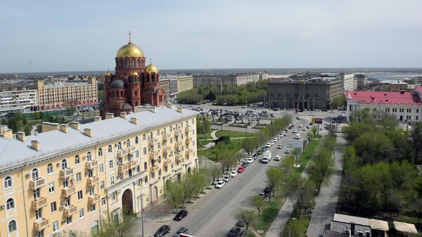Вид на Александро-Невский собор с каланчи 