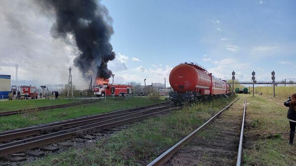 Пожар на территории станции Игумново промзоны Дзержинска