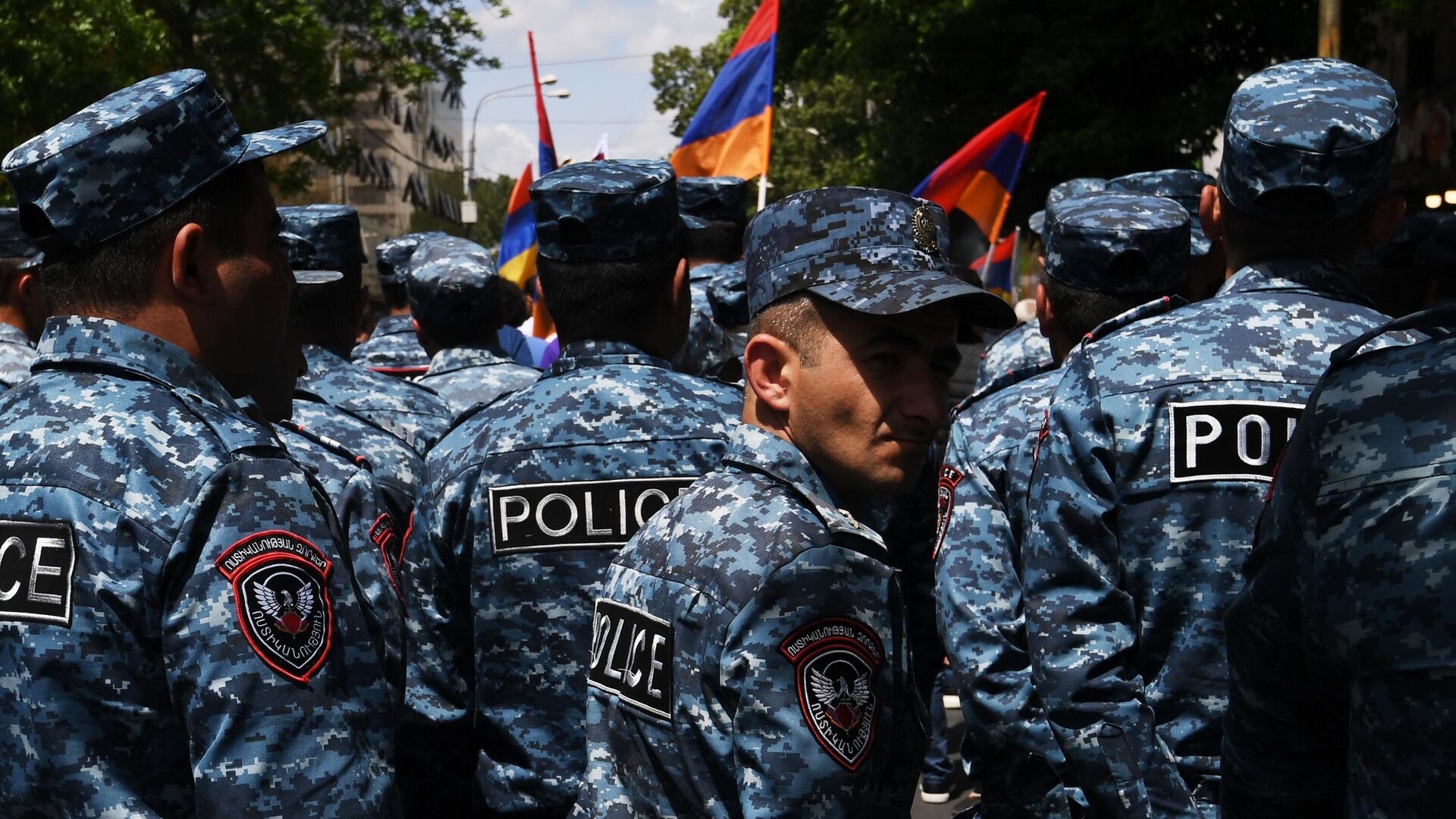 Полицейские во время митинга оппозиции в Ереване - РИА Новости, 1920, 07.05.2022