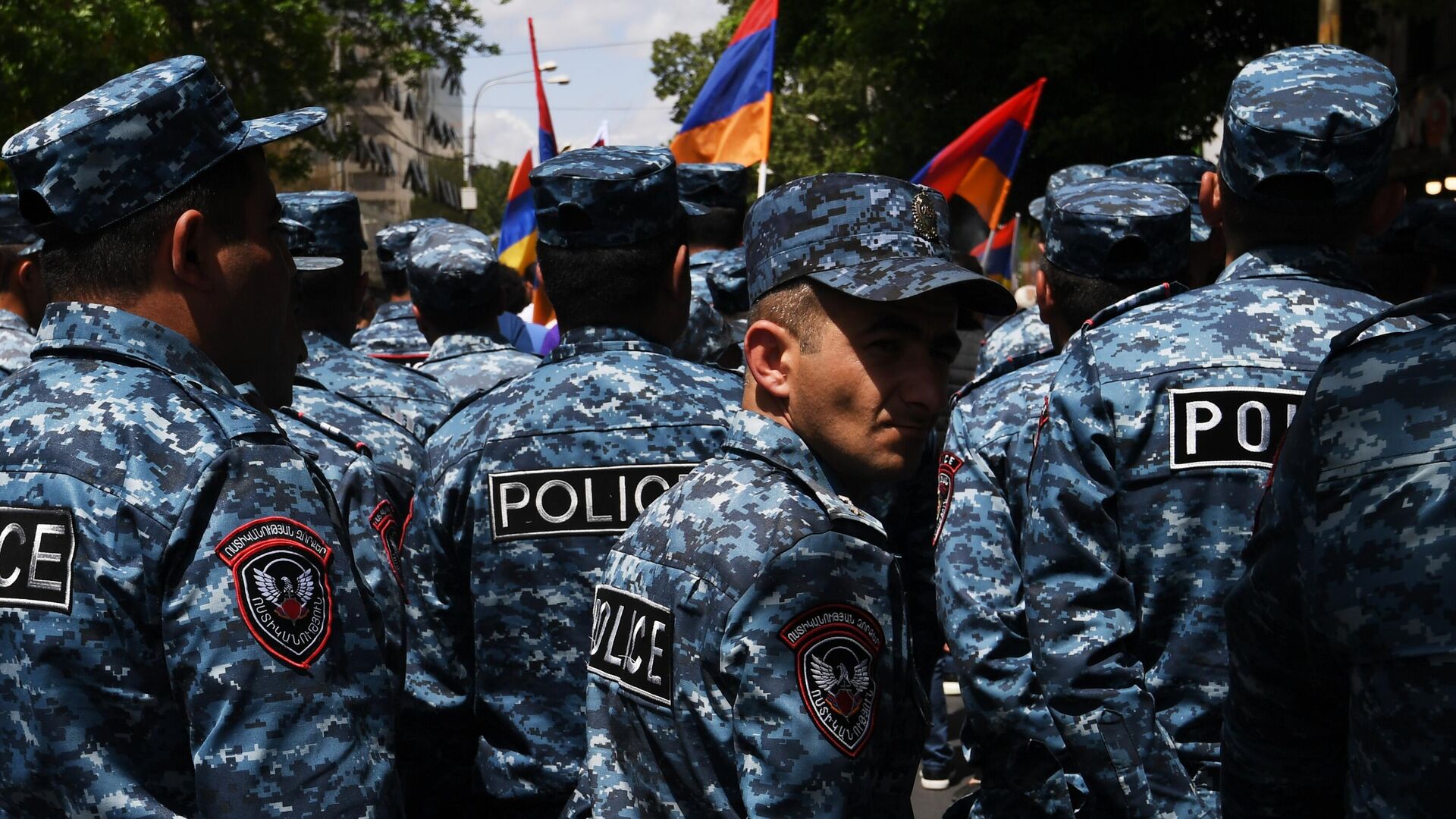 Полицейские во время митинга оппозиции в Ереване. 4 мая 2022 - РИА Новости, 1920, 04.05.2022