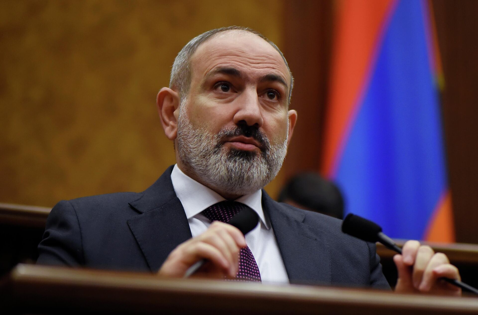 Премьер-министр Армении Никол Пашинян выступает во время правительственного часа на заседании Национального Собрания Армении - РИА Новости, 1920, 05.05.2022