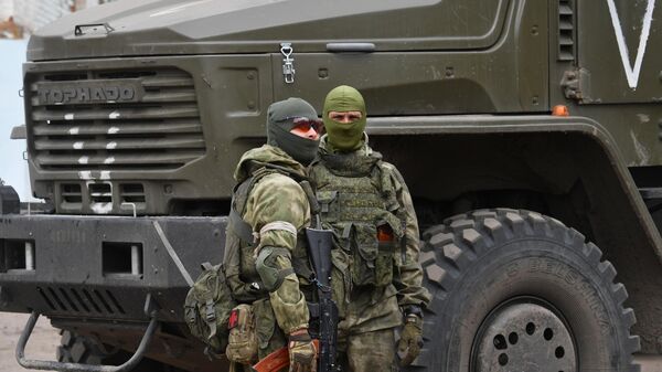 Военнослужащие разведгруппы Восточного военного округа Вооруженных сил России работают на Харьковском направлении специальной военной операции на Украине