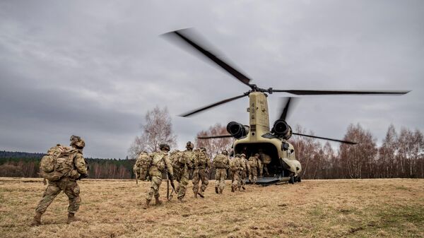Американские военнослужащие во время совместных учений войск НАТО в Польше