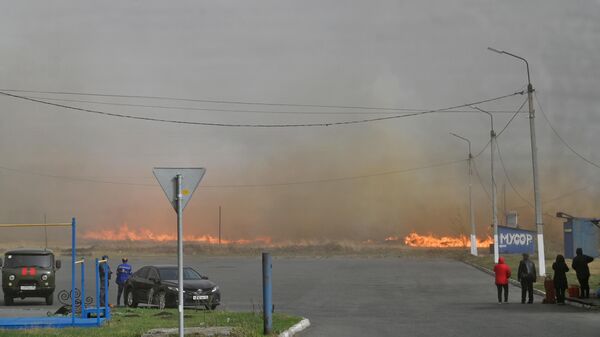Пожар в Называевске Омской области
