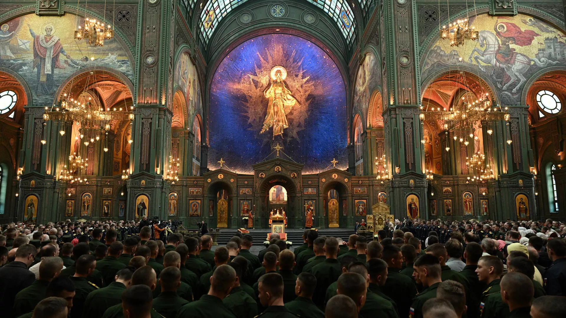 Божественная литургия в главном храме Вооруженных сил Российской Федерации - РИА Новости, 1920, 23.04.2023