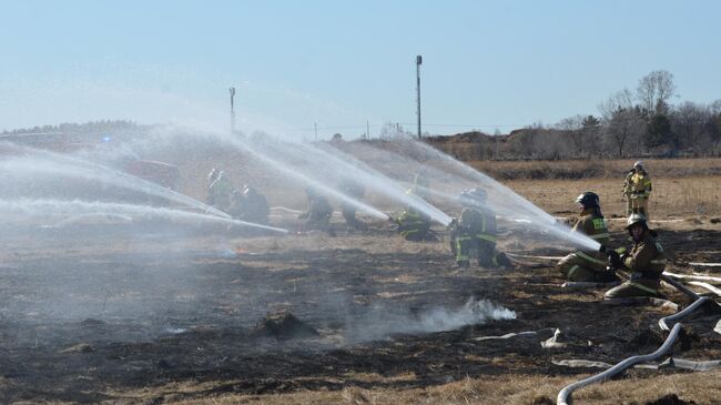 Пожар в одном из районов Красноярского края